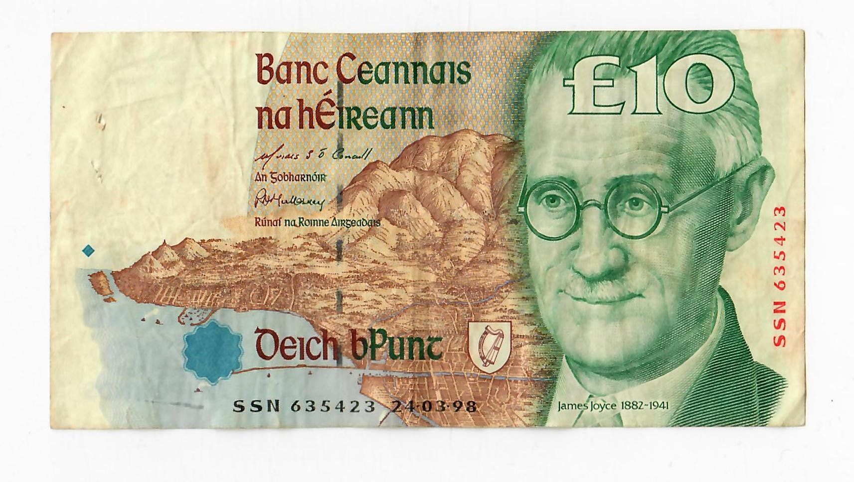 Banconote: Banknote Irland, 10 Pounds, 1998 – Usato da Landquart venduto da balboajimmy