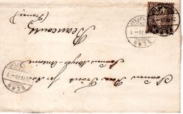 1875 FALTBRIEF BERN NACH BEAUCOUTT VERLOBUNGSANKÜNDIGUNG