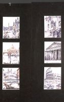 6 handgemalte Miniatur Aquarelle ROM Ansichten 6 Bilder 2015