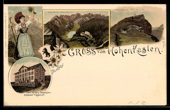 Cartoline postali: Litho Schwende-Rüte b. Appenzell, Gasth – Usato da Berlin venduto da bartko-reher