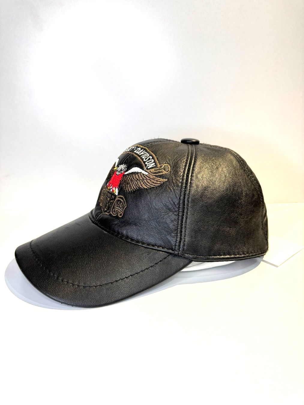 Harley-Davidson Copricapi, berretti & cappellini: VINTAGE HARLEY DAVIDSON GENUINE LEATHER "LOGO EAGLE" CAP – Usato da Cortaillod venduto da Stay_Alive_vtg_CAP 2
