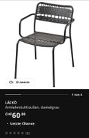 2 Stück IKEA LÄCKÖ Armlehnstuhl - Ideal für Balkon. Top!
