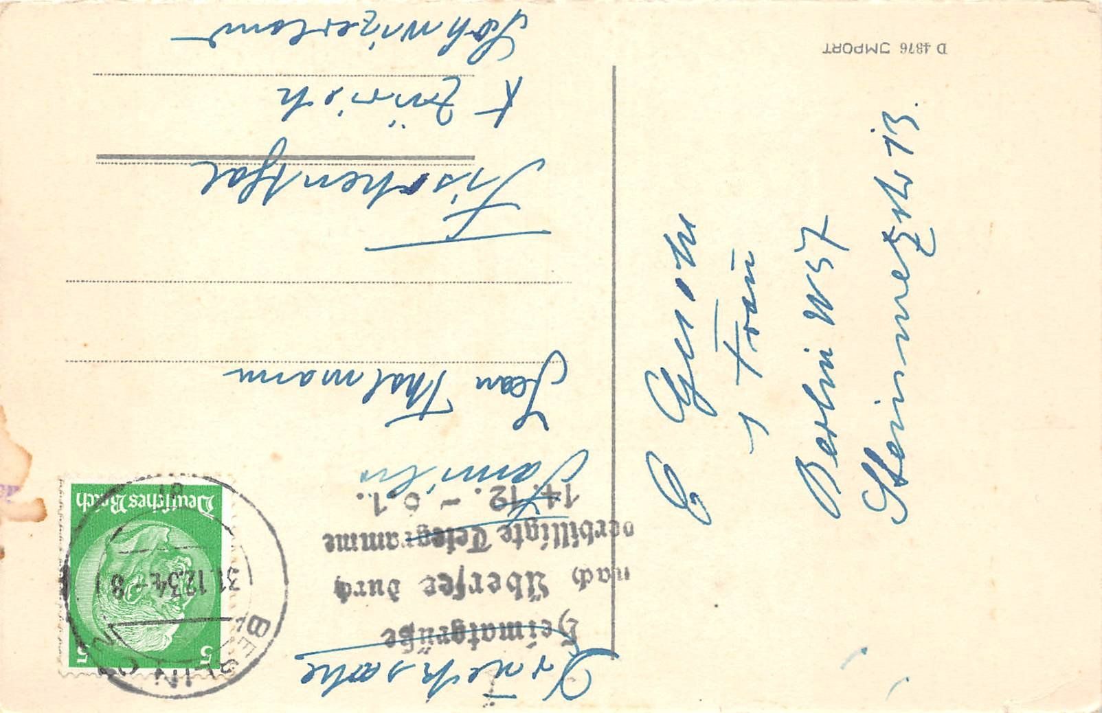 Cartoline postali: Flusslandschaft im Winter – Usato da Ottikon b.Kemptth. venduto da Neptun1974 1