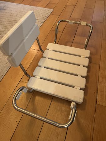 White Bathtub Seat with Back - Safety & Comfort Now!