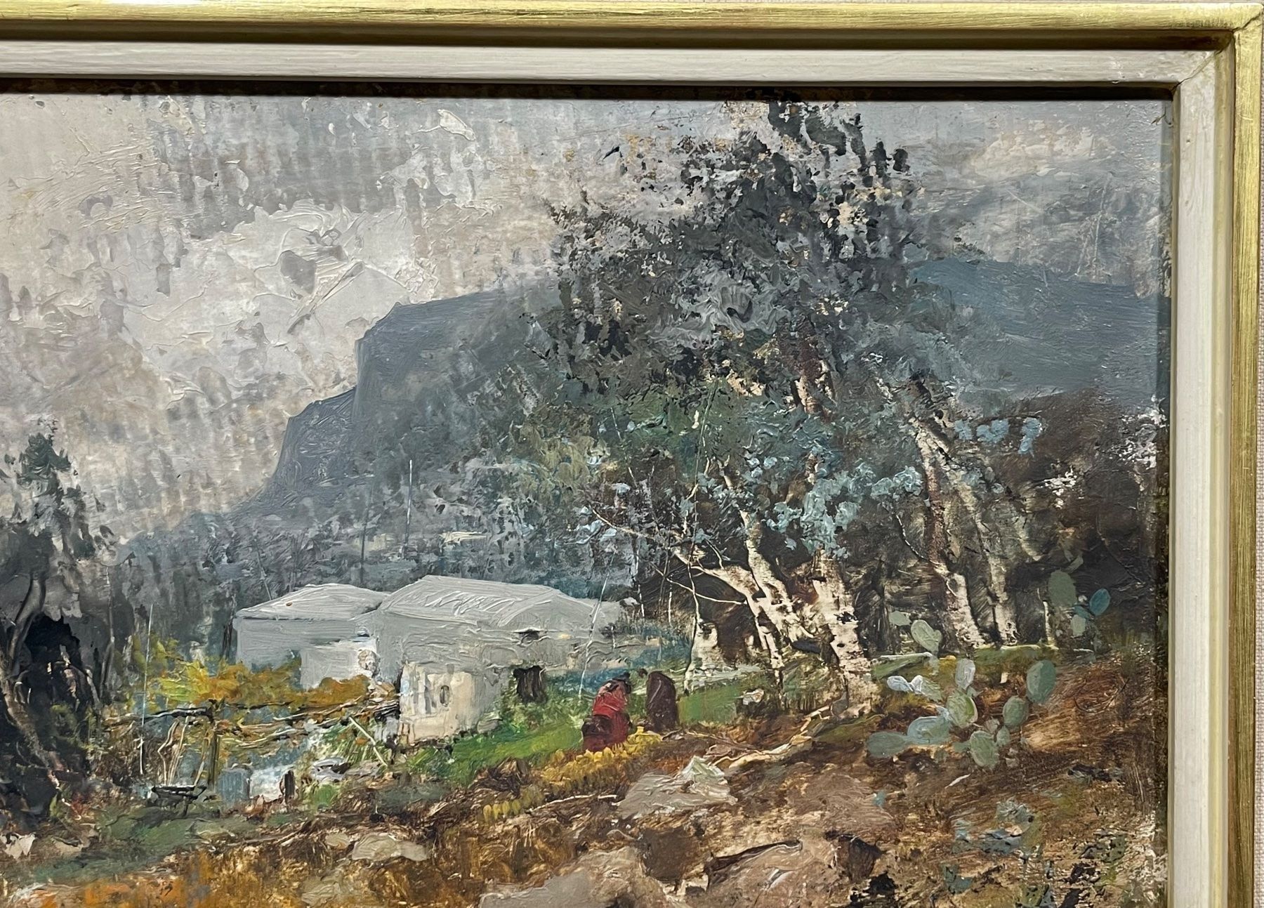 Gemälde: Wunderschöne Dorf Ansicht Gemälde unleserlich Signiert – Gebraucht aus Müllheim Dorf von Othmar73 2
