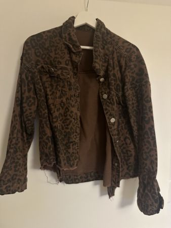 Damen Jacke Leo-Muster braun guter Zustand