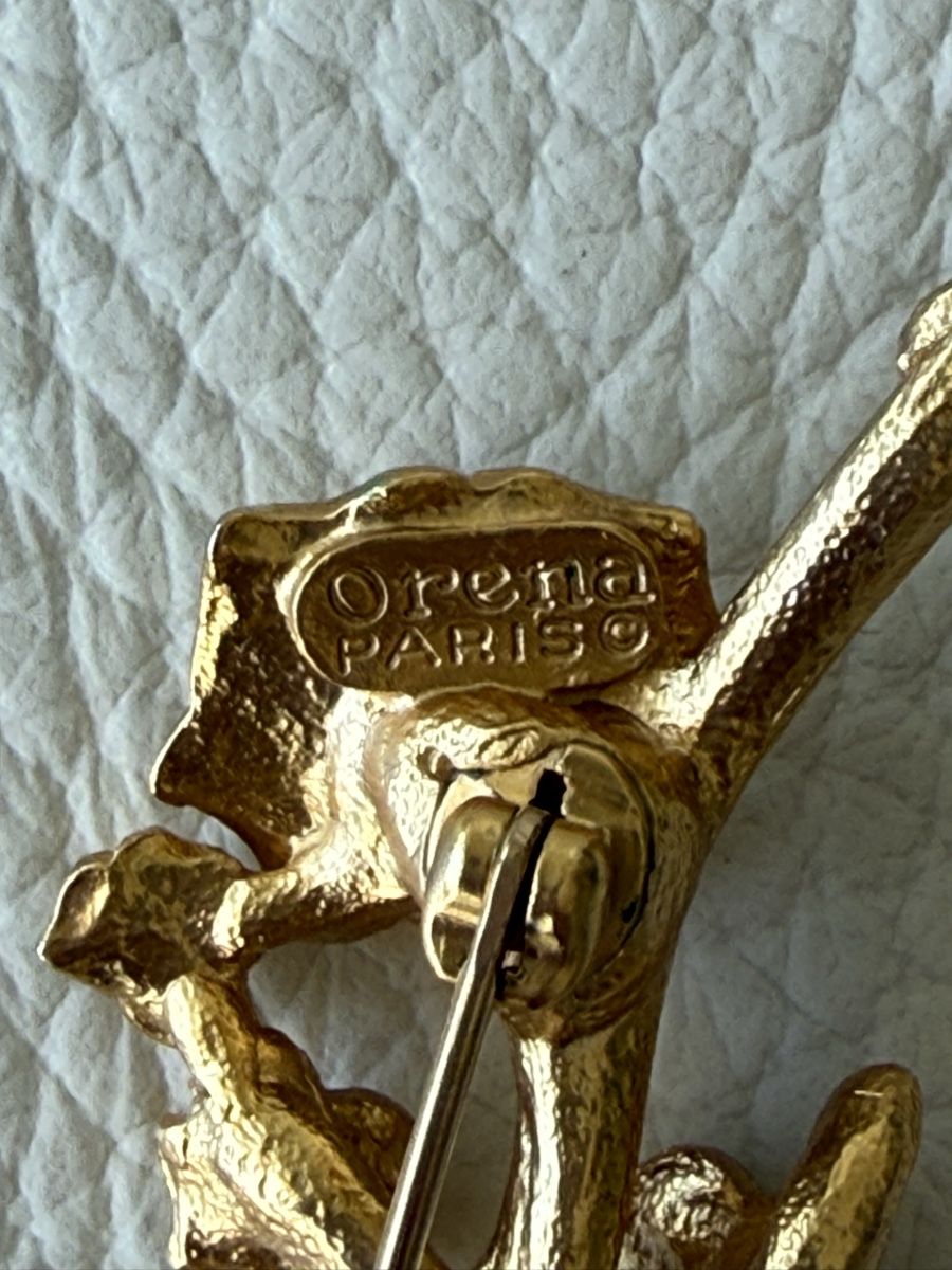 Spille & Fermagli: Broche dorée signée Orena Paris comme neuve!  – Nuovo (secondo la descrizione) da Carouge GE venduto da sacha1981 2