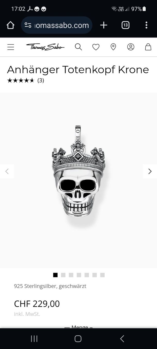 Thomas Sabo Ciondoli: Anhänger groß ,Silber, Thomas Sabo – Nuovo (secondo la descrizione) da Weinfelden venduto da Grizzly61 8