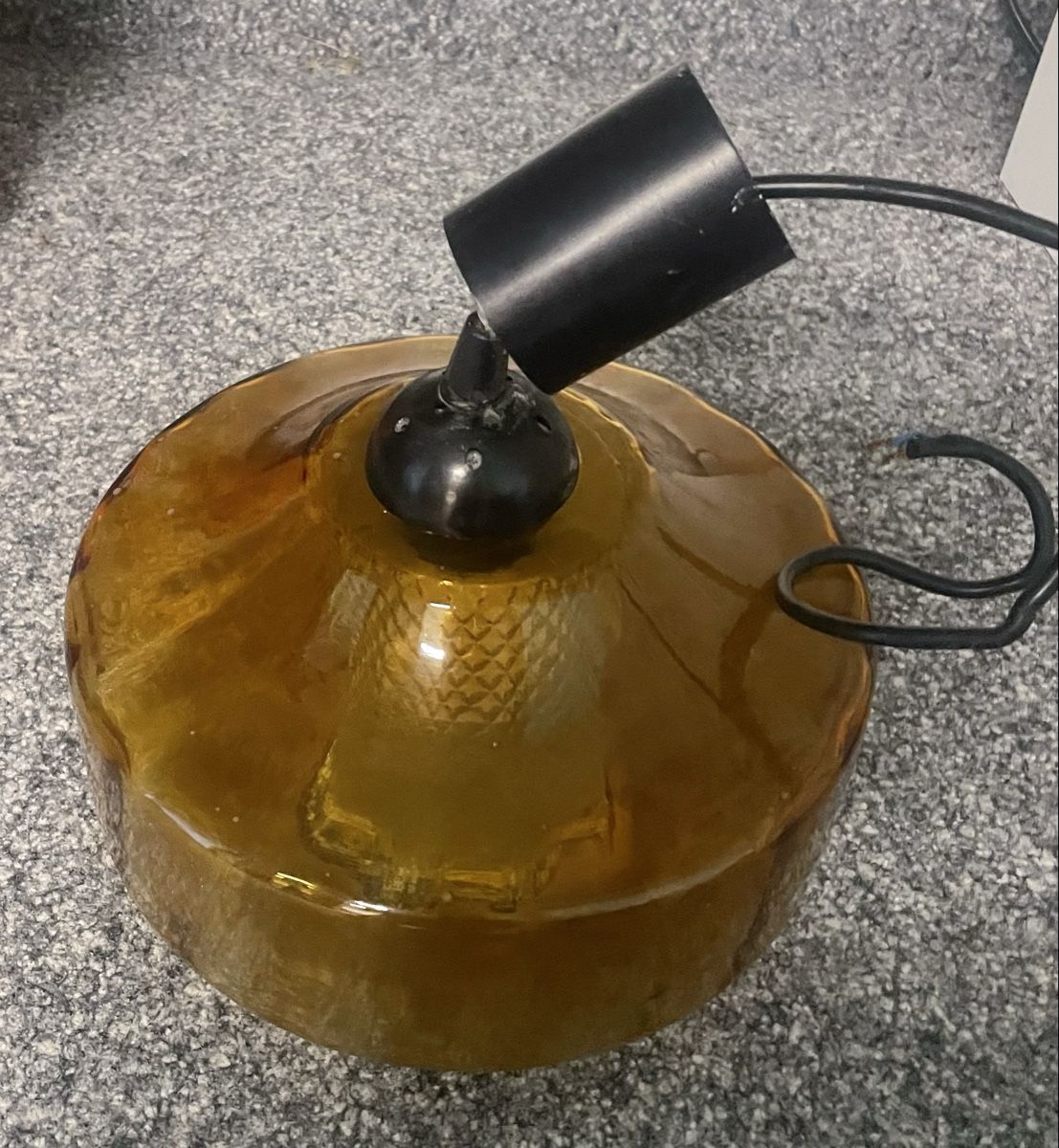 Lampade: Retro Hängeleuchte Glas bernsteinfarben Glas  – Usato da Au ZH venduto da Jaggy4 2