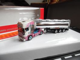 Scania LKW Modell Joe Sharp mit neutralen Chromtankauflieger