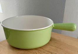 KÄSEFONDUE CAQUELON GUSSEISEN GROSS 22 CM HELLGRÜN FONDUE
