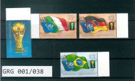 GRENADA GRENADINEN 4 BRIEFMARKEN FUSSBALL