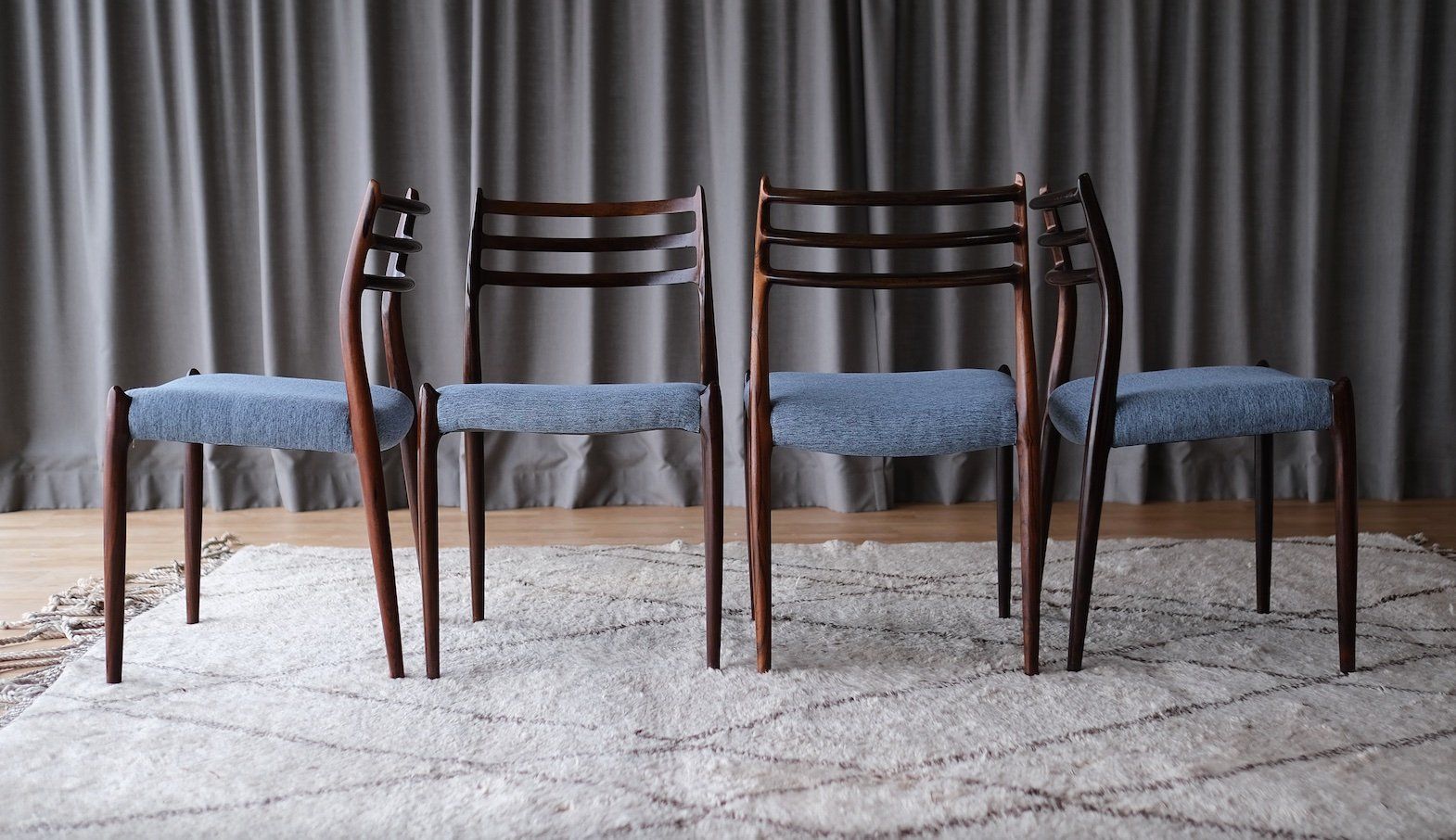 Stühle: 4 Niels Møller Chairs Model 78 Palisander – Gebraucht aus Bern von Zmodern_VIN 4
