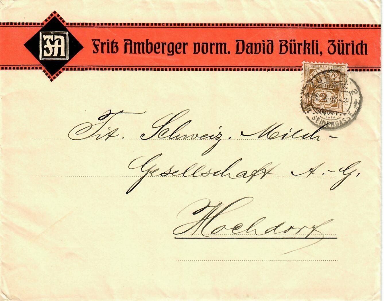 Tutti i francobolli: Brief aus Zürich 1907 – Usato da Hochdorf venduto da Ziegel-16