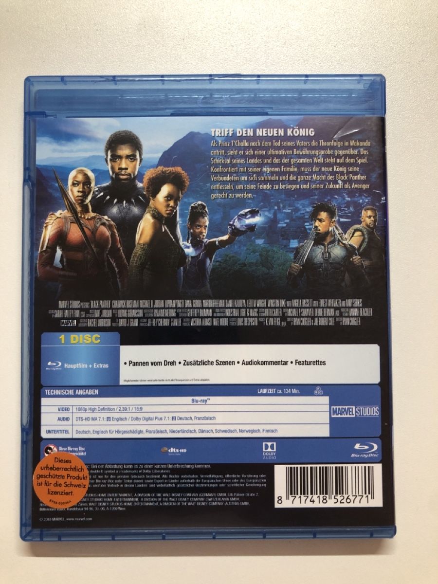 Alle DVDs: Black Panther Blu-ray Disc Top Zustand – Gebraucht aus Stein AG von isi_R35 1