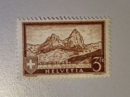 Schweiz 1935, Gebirgslandschaften, #177, 3Fr. braun