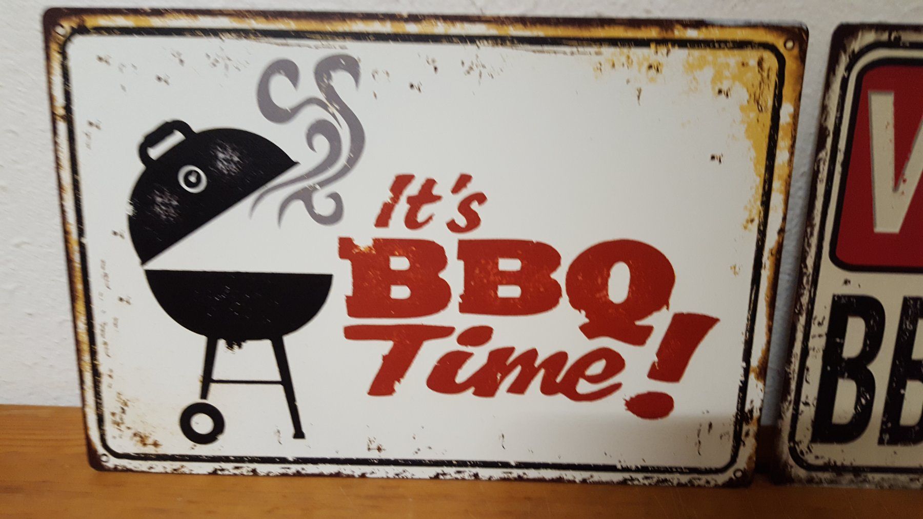 Insegne: 2 Metall Schilder "BBQ-Tim – Usato da Arlesheim venduto da shopradl 1