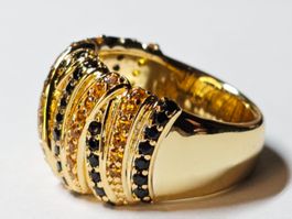 Ring 17(53) vergoldet mit Zirkonia massiv Geschenk