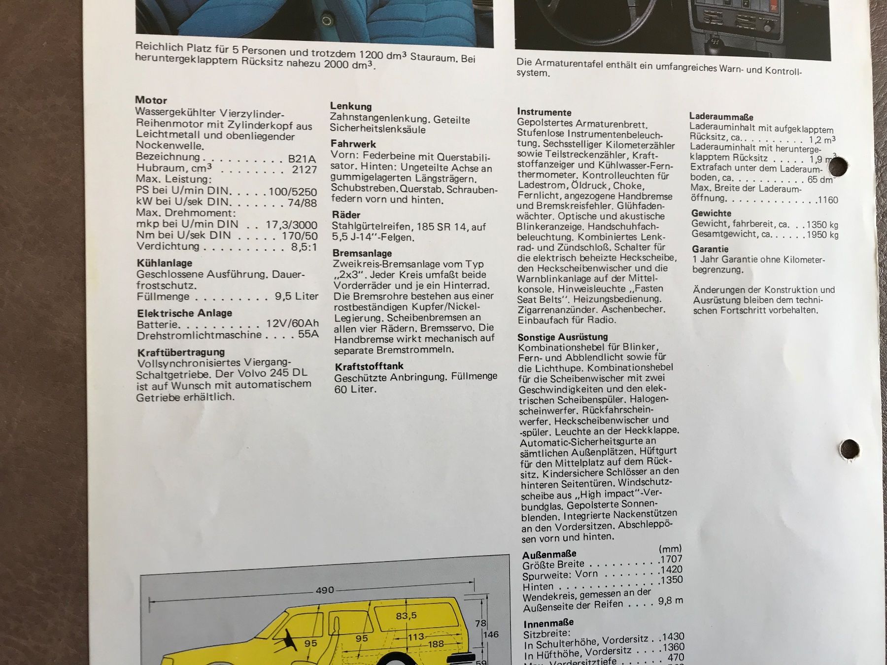 Volvo Documenti: Volvo 245 Prospekt – Usato da Balterswil venduto da Jeko1967 1