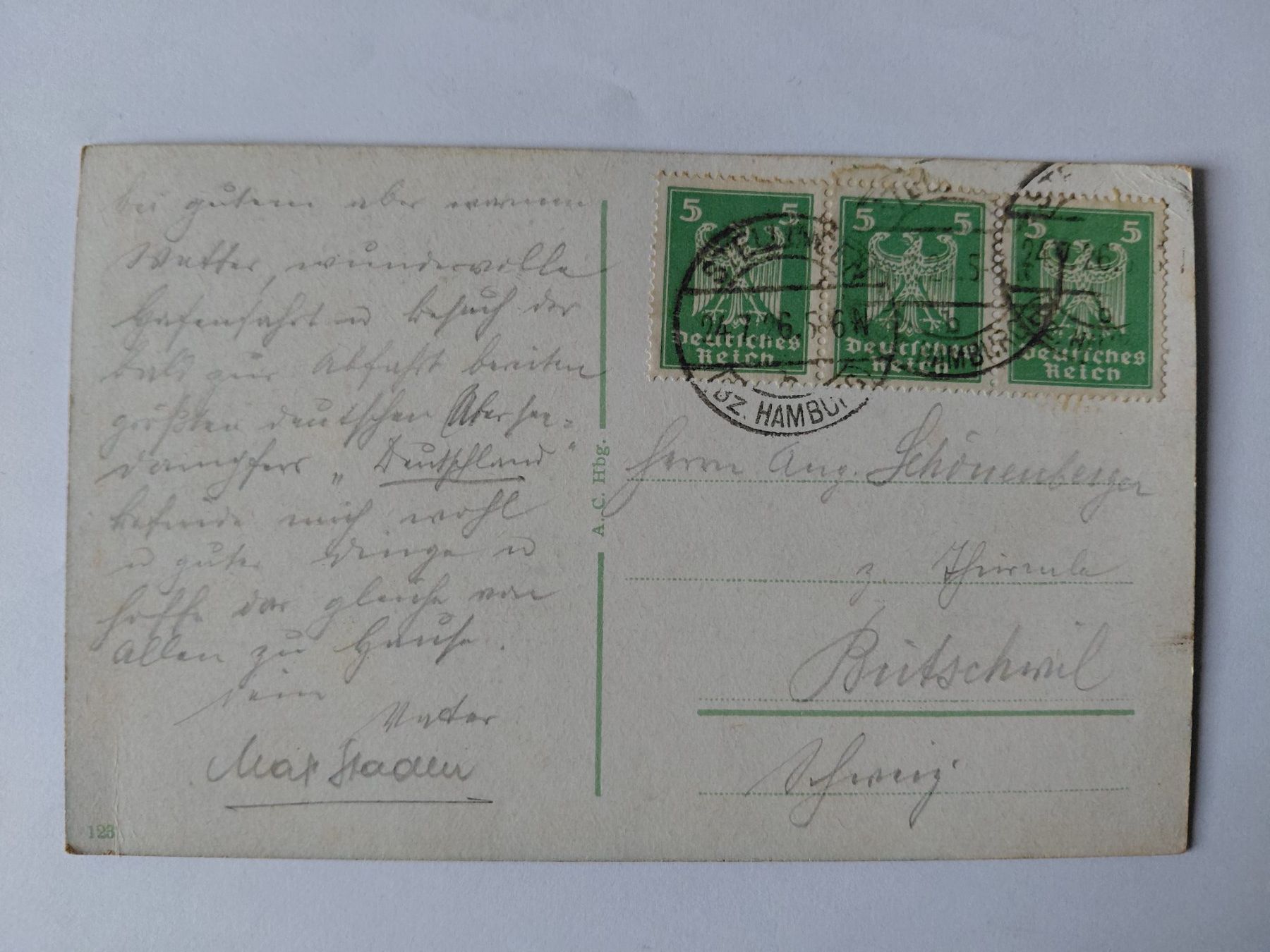 Cartoline postali: Alte Ansichtskarte Hamburg, Jonashafen, 1926, Top! – Usato da Wattwil venduto da yburgler 1
