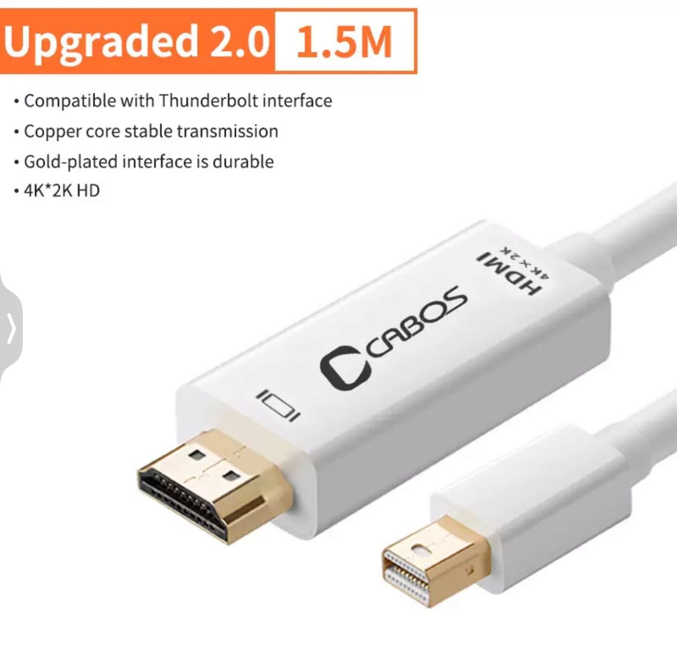 Cavi: Mini DisplayPort auf HDMI Kabel 4K 1.5m – Nuovo e nell'imballaggio originale da Zürich venduto da Store-247 6