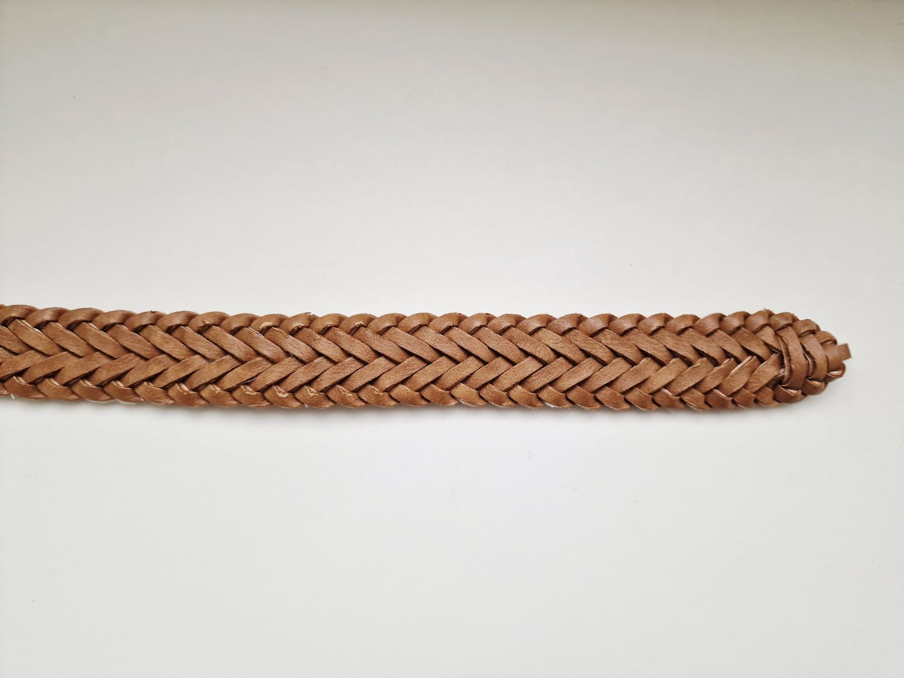 Cinture: Damen Flecht Gürtel 80-90 Cognac Kunstleder – Usato da Hallau venduto da CHACLA 2