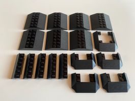 LEGO - VERSCHIEDENE - SCHWARZE - EISENBAHN - DACHSTEINE
