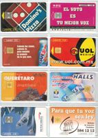 8 Telefonkarten Mexiko, Werbekarten