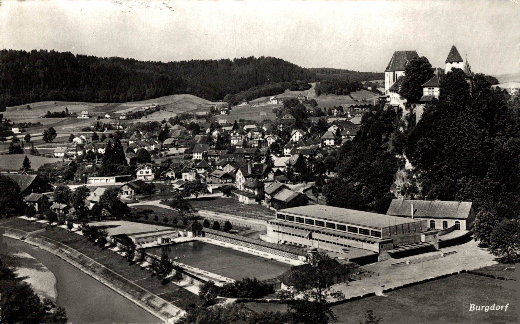Ansichtskarten: Burgdorf. Freibad – Gebraucht aus Bronschhofen von Astore