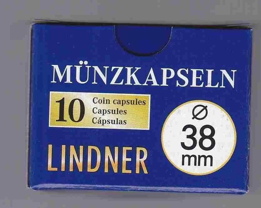 LINDNER Münzkapseln 43 Mm Innen-Ø – 100 Stück Im Pack, Kratzfeste Oberfläche Für Klare Sicht Auf Deine Münzen