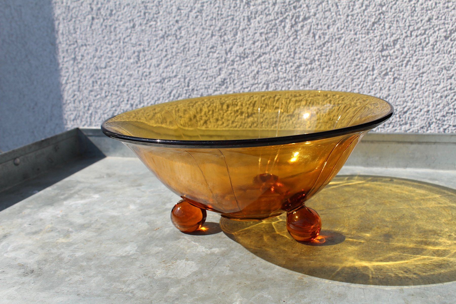 Schalen: Vintage -Art Deco , Bernstein Farbende Schale – Gebraucht aus Locarno von fripui 6