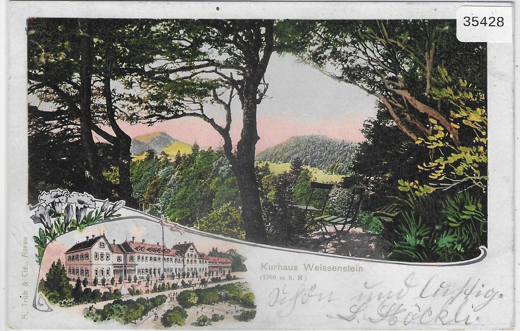 Cartes postales: Kurhaus Weissenstein - Litho – D'occasion à Ettingen par Kartenplanet