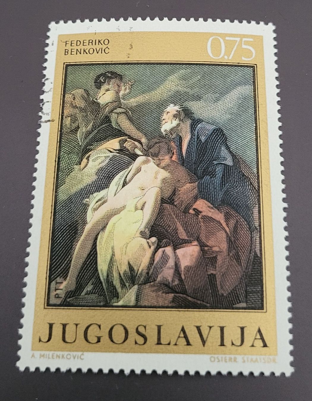 Alle Briefmarken: Jugoslawien 1970 Gemälde – Gebraucht aus St Gallen von Stampsalshobby