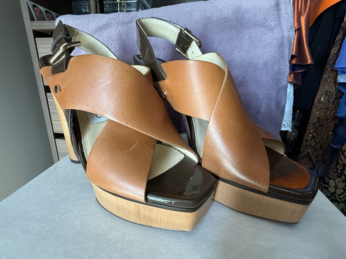Jimmy Choo Damenschuhe: Jimmy Choo Sandales compensées en cuir 37 – Neu (gemäss Beschreibung) aus Aire-la-Ville von Luxury_dressing 2