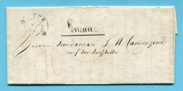 Faltbrief von Zug nach Gersau 1852
