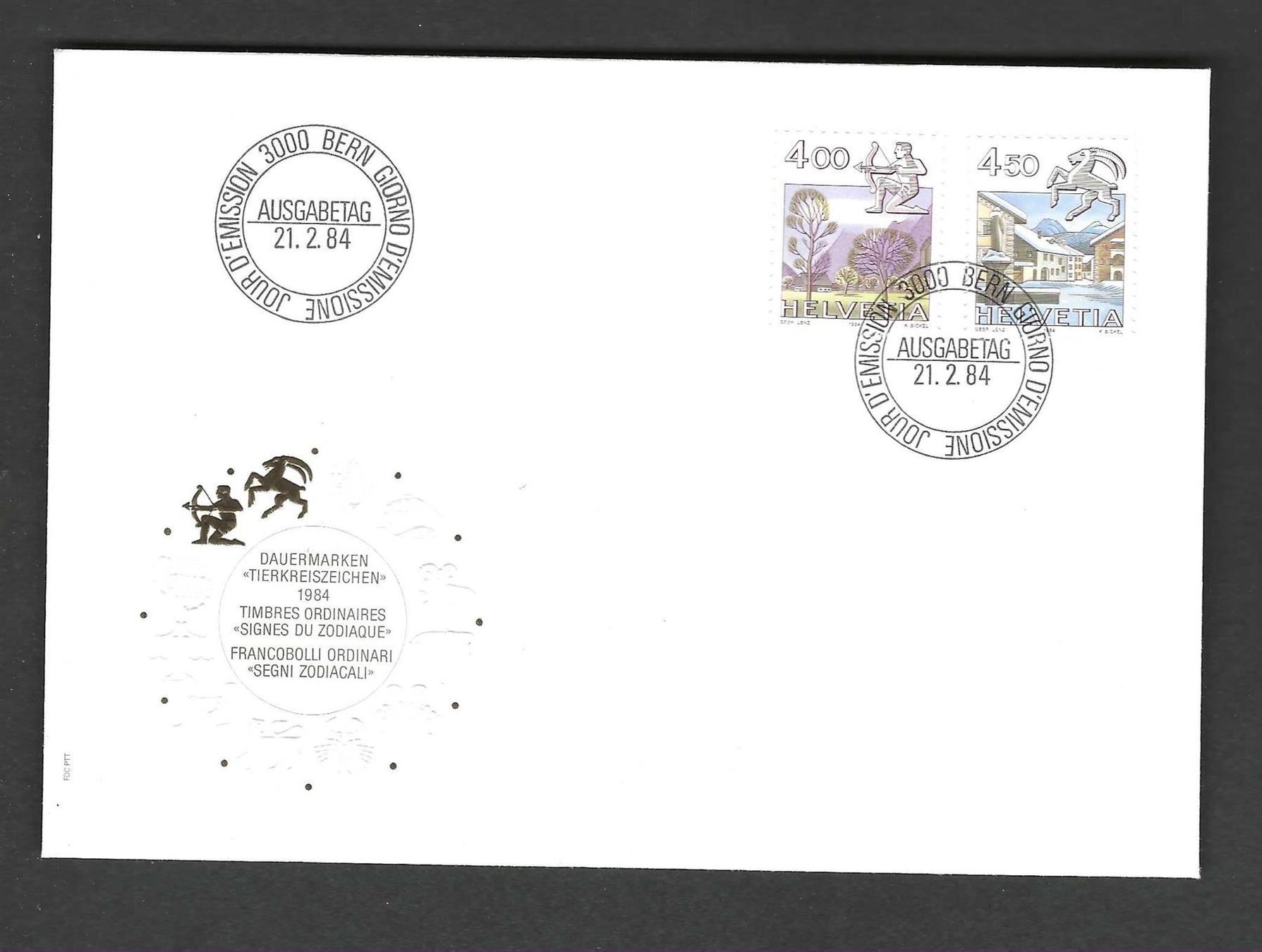 Tutti i francobolli: CH FDC Satz 1984 – Usato da Koblenz venduto da Markenhimmel