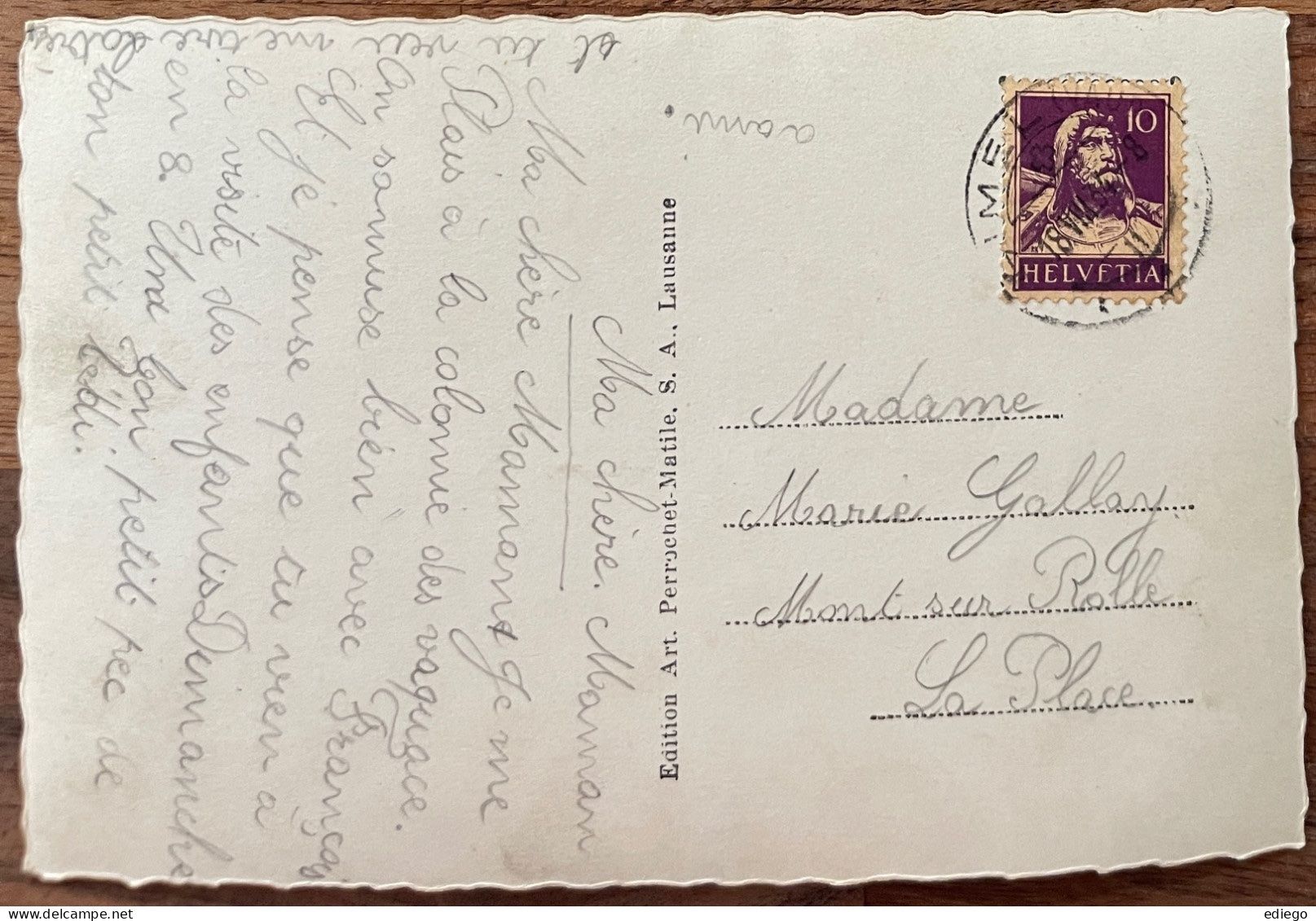 Cartoline postali: ST. GEORGE - Colonies de vacances "Le Soleil" Animée 1931 – Usato da Lutry venduto da Ediego 1