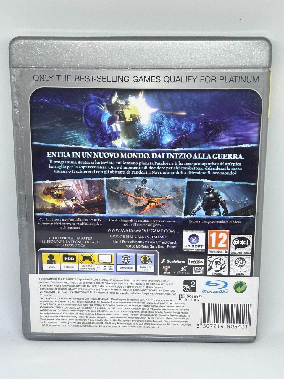 Sony Giochi: James Cameron's Avatar: Il Gioco per PlayStation 3 – Usato da Giubiasco venduto da LorisVale 1