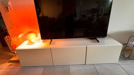 IKEA Lowboard BESTA 180cm weiss mit Glasplatte inklusive!