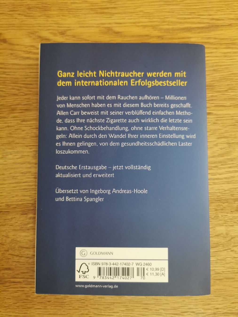 Libri: Endlich Nichtraucher - Allen Carr – Nuovo (secondo la descrizione) da Bern venduto da cam_b7ts 1