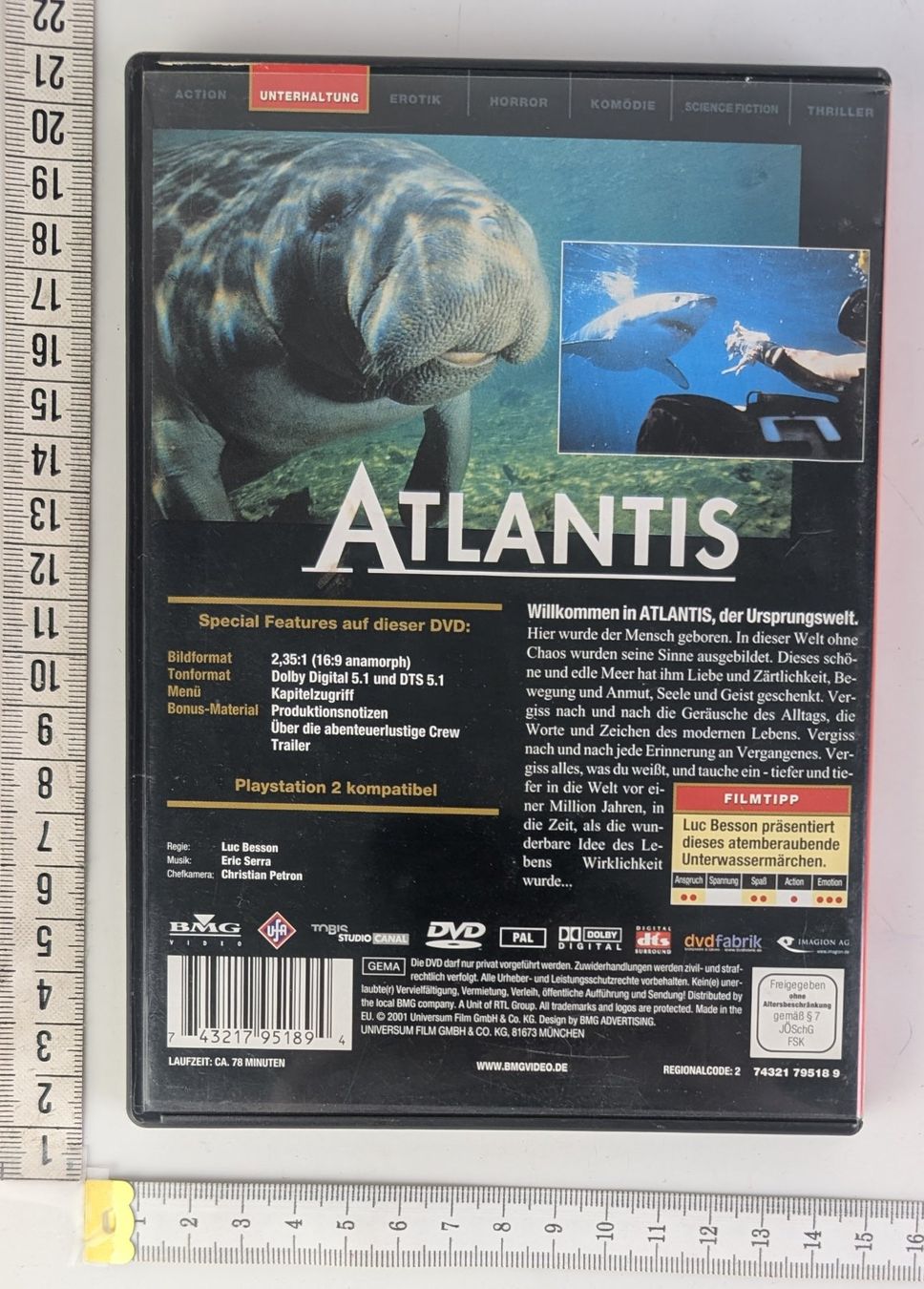 Tutti i DVDs: Luc Besson - Atlantis: Ein visuelles und akustisches Erle... – Usato da Zürich venduto da axolottchen 1