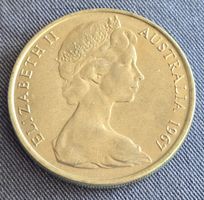 Australien 20 Cent 1967 Elizabeth II Münze guter Zustand
