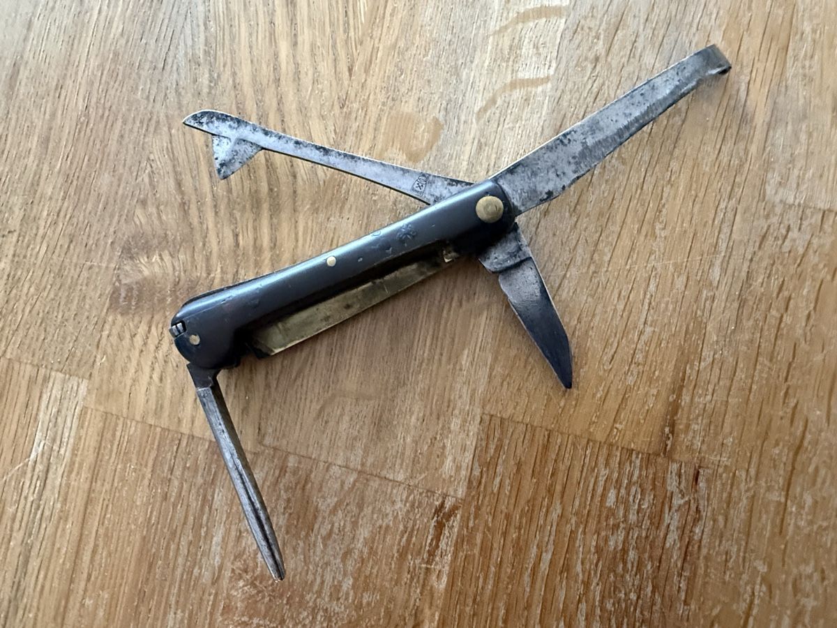 Coltelli tascabile: Antikes Taschenmesser, RH&C, D.R.G.M. 104097, – Usato da Goldach venduto da Messerguru 1