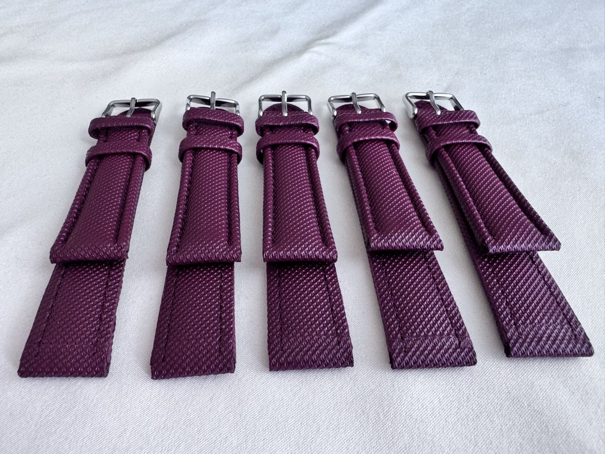 Bracciali & Braccialetti: 5 20mm NEW Purple Watch Straps, Textured – Nuovo (secondo la descrizione) da Zürich venduto da 613_g8jy 6