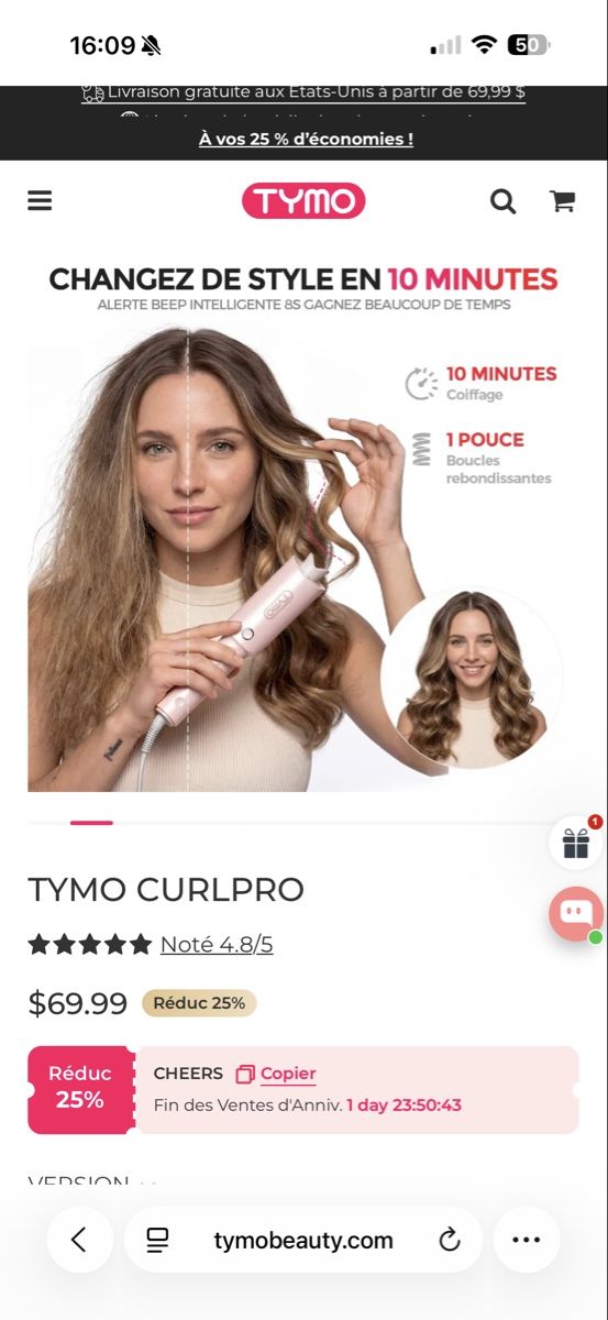 Lockenstäbe & Haarglätter: Boucleur TYMO Curl Pro comme neuf – Neu (gemäss Beschreibung) aus Chézard-St-Martin von marge90 5