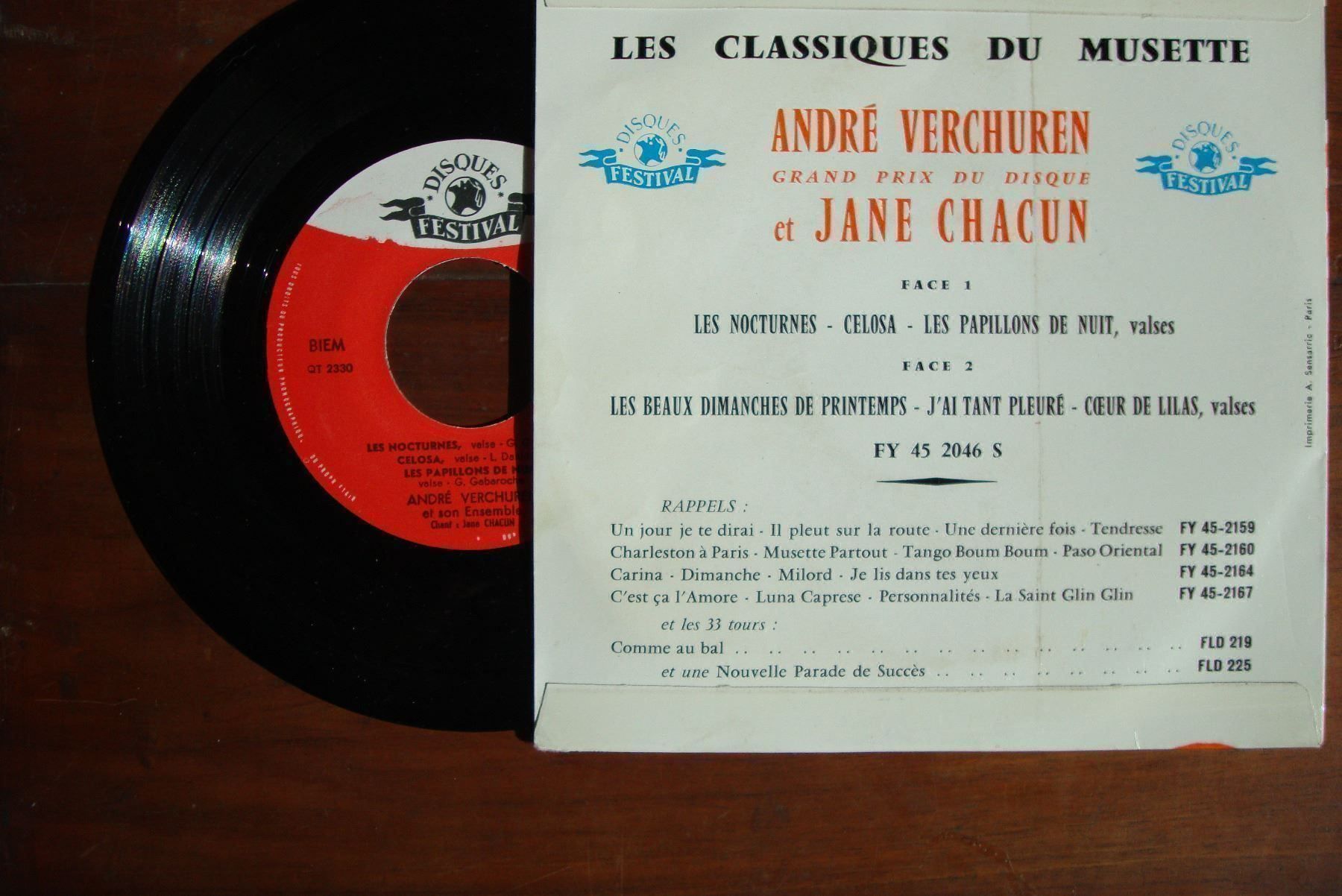 Dischi in vinile: ANDRÉ VERCHUREN - GRAND PRIX DU DISQUE – Usato da Bern venduto da Uli_10_11 1