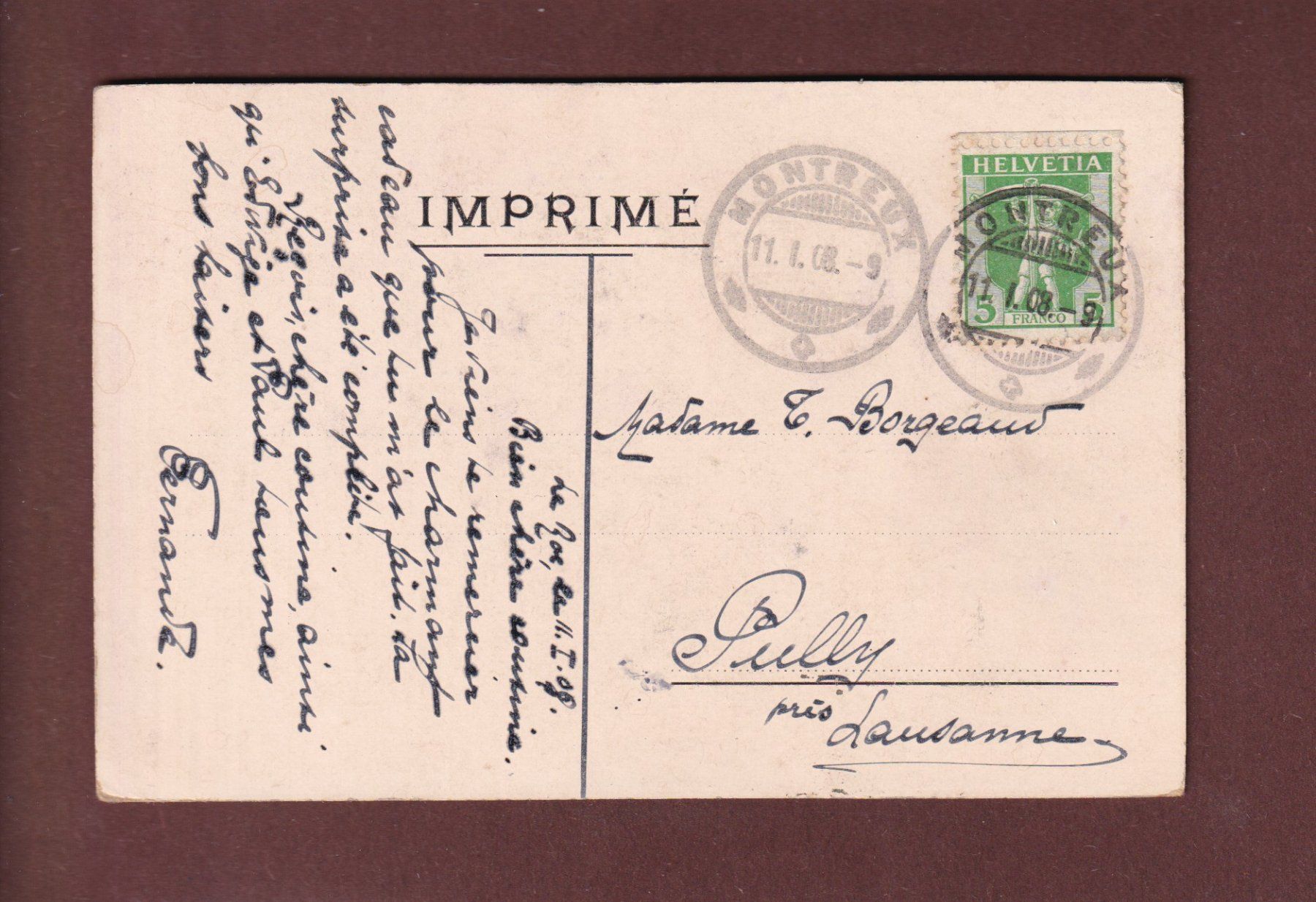 Cartes postales: MONTREUX - Dents du Midi – D'occasion à Pully par nicecards 1