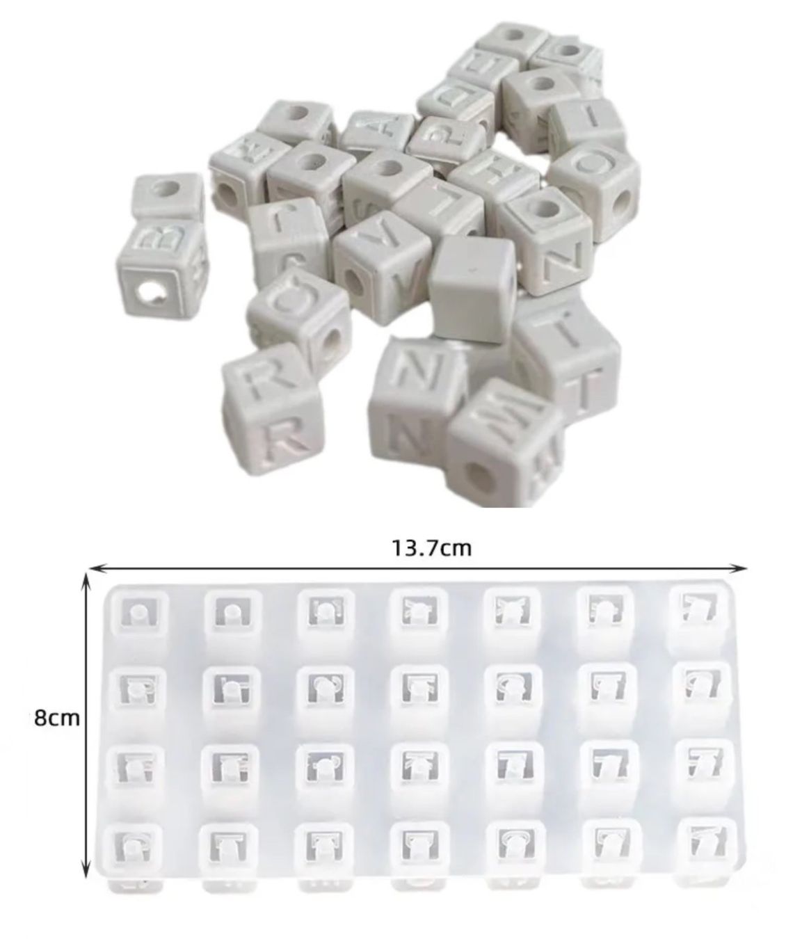 Teglie da forno: Giessform Silikonform Perlen Alphabet Buchstaben – Nuovo e nell'imballaggio originale da Kaltbrunn venduto da schere-stein-papier
