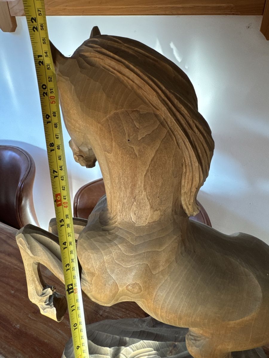 Articoli in legno: Holzfigur Pferd handgeschnitzt ca. 55x35 cm wunderschöne – Usato da Morges venduto da SevArt 6