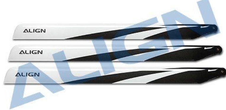Align Modellismo RC: 830 Three-Carbon Fiber Blades / Align - Rotorblätter – Nuovo e nell'imballaggio originale da Trélex venduto da Arnaudyak